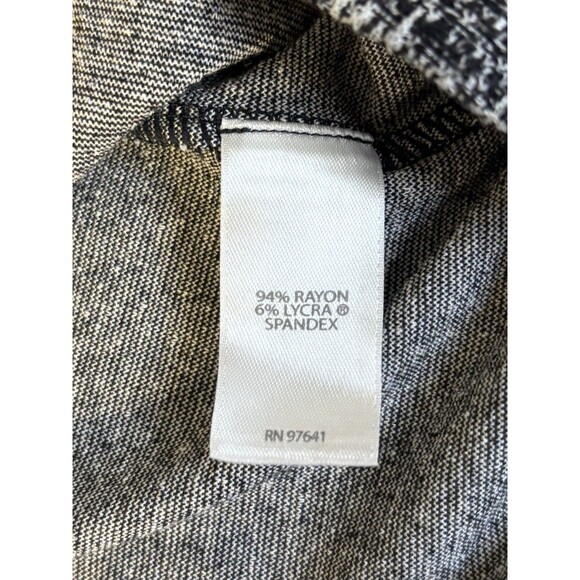 J JILL Wearever Black White 3-Hook Closure Cardigan Medium Lightweight Stretch - Picture 9 of 12